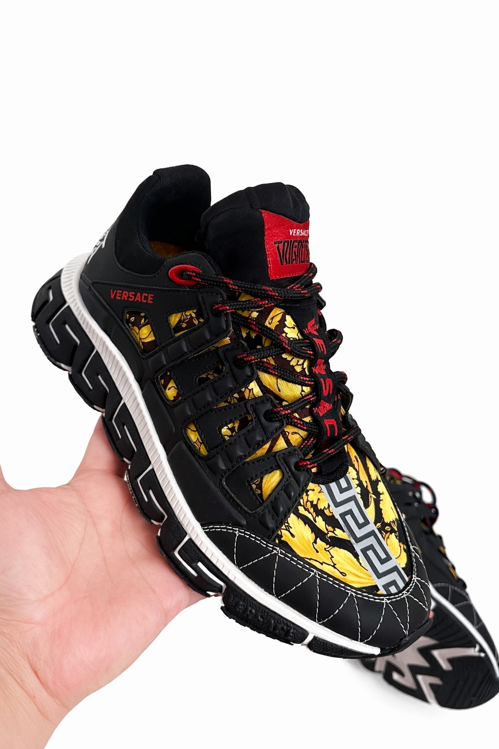 Versace Trigreca 'Barocco Print - Black'  - Size  41