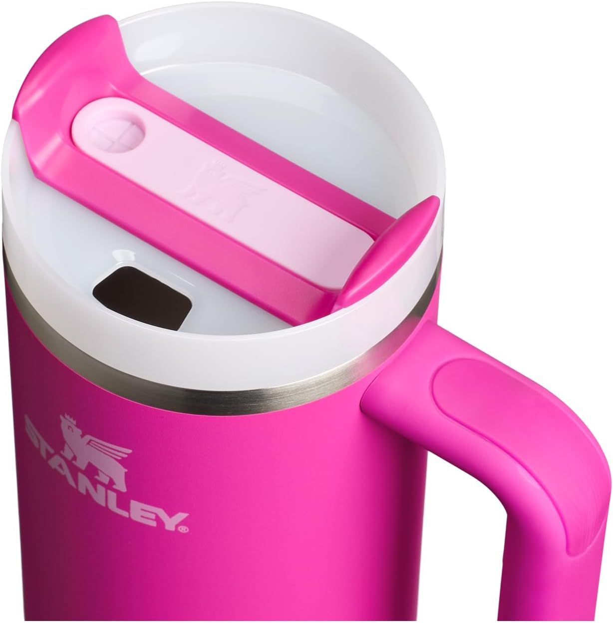 STANLEY Quencher H2.0 Tumbler with Handle and Straw 30 oz | Flowstate 3-Position Lid | Cup Holder Compatible for Travel | Insulated Stainless Steel Cup | BPA-Free | Violet Blossom