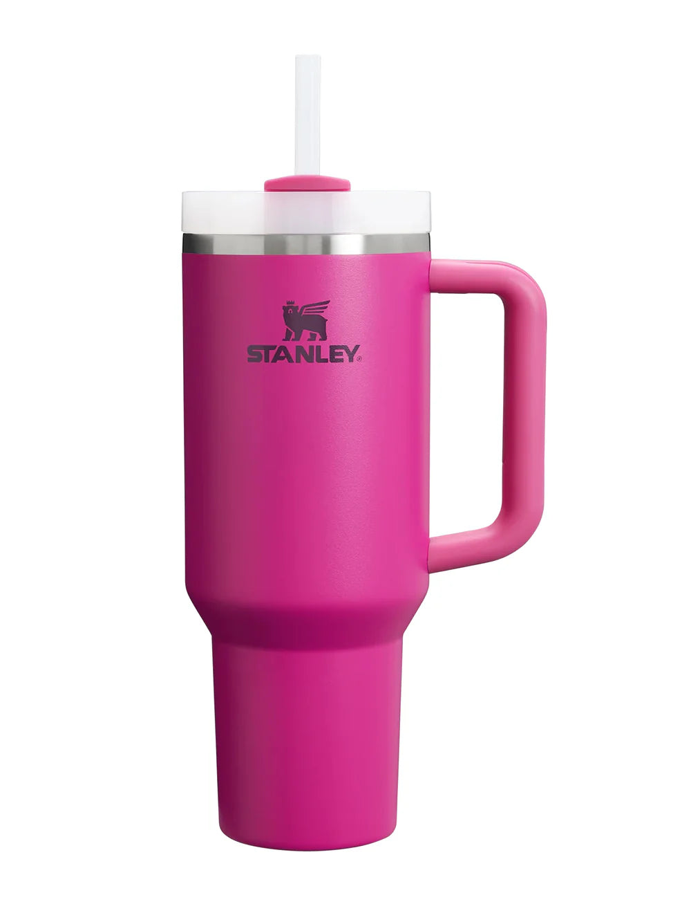 STANLEY Quencher H2.0 FlowState Stainless Steel Vacuum Insulated Tumbler with Lid and Straw for Water, Iced Tea or Coffee (Fuchsia, 40 oz)
